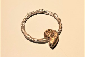 Ring 925 Kt.Nr.1815 silber, Schnecke vergoldet  26,00€
