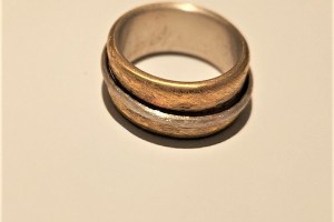 Ring 925 Kt. Nr.R0945 silber vergoldet, Schwebe-ringe silber 48,--€