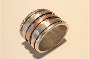Ring 925Kt silber, schwebend R0053, 65,--