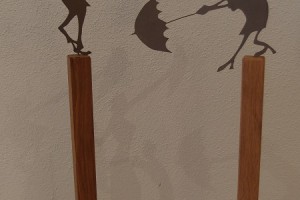 Wiebke Steinmetz, Schattenfigur auf Holzstele 40cm